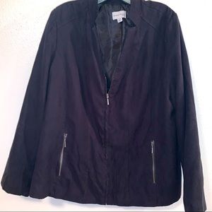 Studio Works Woman 16W Black Zipper Front Jacket